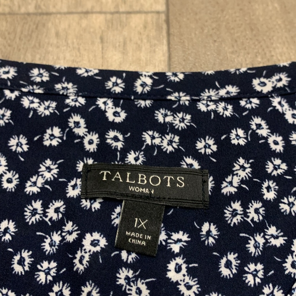 Womens Talbots Floral Sleeveless V-Neck Top Shirt - Picture 3 of 7